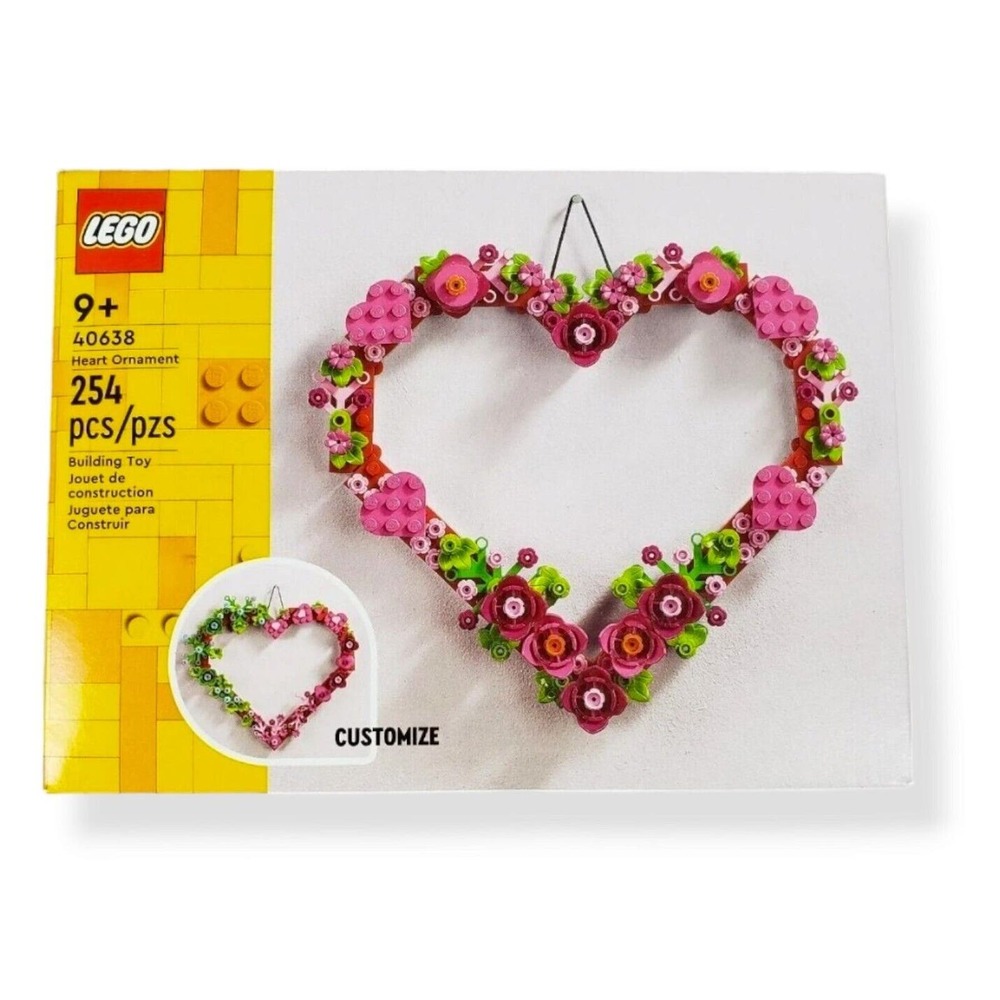 LEGO Valentine Heart Ornament 40638 Valentines Day Customizable